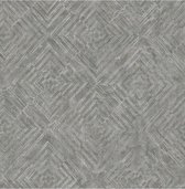 Restored Labyrinth antraciet behang (vliesbehang, grijs)