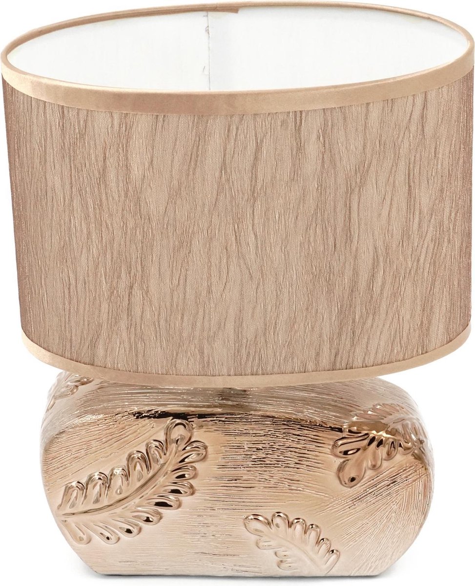 Tafellamp / Decoratielamp - Keramiek - Donkerbeige
