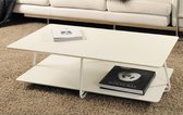 Zwart gepoederlakte metalen salontafel met zwart blad in MDF  60x110 cm - DL17-JAZZY-L-BL