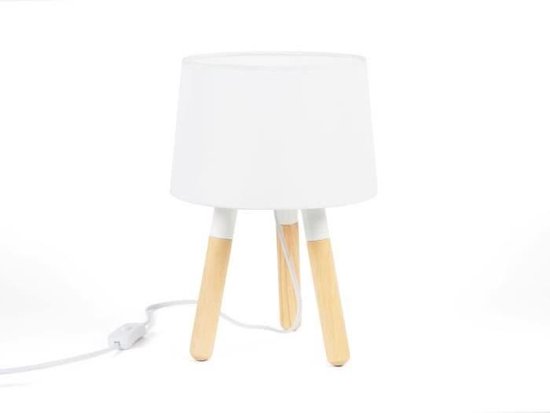 Lumineo® Driepoot Tafellampje van hout | 22 x 32,5 cm | bol.com