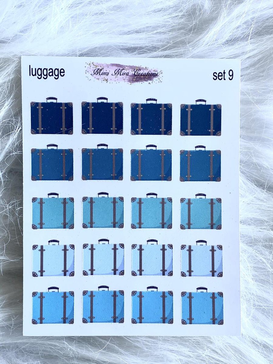 Mimi Mira Creations Functional Planner Stickers Luggage Set 9