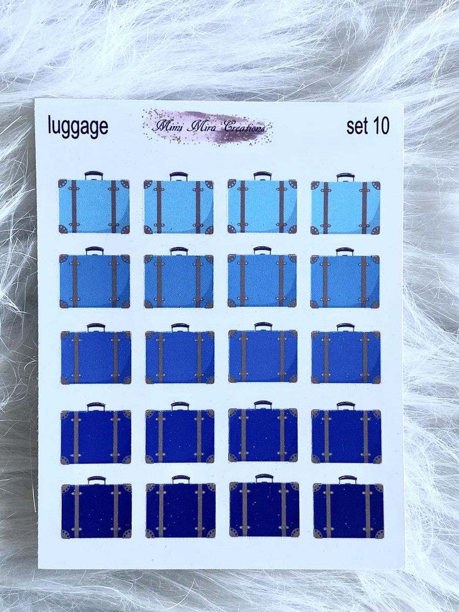 Mimi Mira Creations Functional Planner Stickers Luggage Set 10