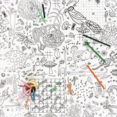 Grote kleur in Poster - Tafelkleed - Speelmat - Thema Puzzeltijd - 1.27m x 0.95m!
