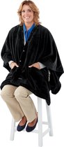 HOMEDICS Elektrische deken- poncho met verwarming- trilfunctie
