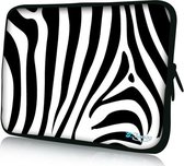 Sleevy 11,6 inch laptophoes zebra design - laptop sleeve - laptopcover - Sleevy Collectie 250+ designs
