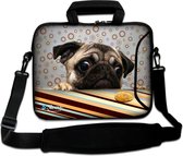 Sleevy 17.3 laptoptas grappig hondje