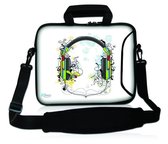 Sleevy 15,6 laptoptas artistieke hoofdtelefoon