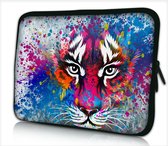 Laptophoes 14 inch tijger artistiek - Sleevy - laptop sleeve - laptopcover - Alle inch-maten & keuze uit 250+ designs! Sleevy