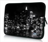 Laptophoes 17,3 inch New York zwart - Sleevy - laptop sleeve - laptopcover - Sleevy Collectie 250+ designs