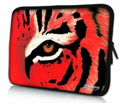 Sleevy 17.3 laptophoes rode tijger - laptop sleeve - laptopcover - Sleevy Collectie 250+ designs