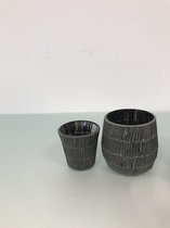 glazen twee in één potten