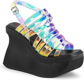 Demonia Sleehakken -41 Shoes- PACE-33 US 11 Zwart/Multicolours