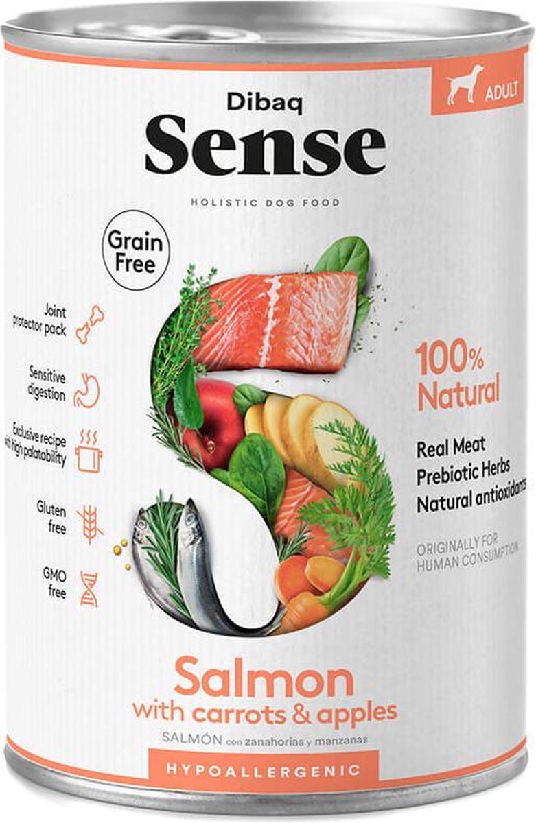 Dibaq Sense Dibaq Sense Holistische hondenvoeding met zalm tray 12 stuks