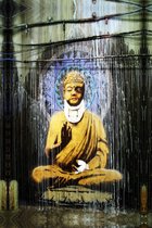 BANKSY Injured Buddha Canvas Print