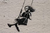 BANKSY Swinging Girl Canvas Print