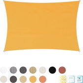 Rechthoekige luifel van Lumaland incl. spankoorden|polyester met dubbele pu-laag | Rechthoekig 2 x 3 Meter | 160 g/m² - geel