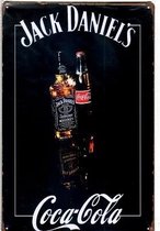 Metalen Bord Jack Daniels Coca Cola 20x30cm