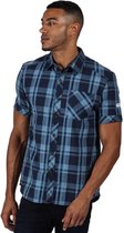 Regatta - Men's Deakin III Short Sleeve Checked Shirt - Outdoorshirt - Mannen - Maat S - Blauw