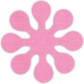 Asterisk vilt onderzetter - Roze - 6 stuks - ø 9,5 cm Rond - Glas onderzetter - Cadeau - Woondecoratie - Woonkamer - Tafelbescherming - Onderzetters Voor Glazen - Keukenbenodigdhed