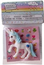 Lg-imports Eenhoorn Pocket Unicorn Meisjes 7 Cm Wit/wolkje 2-delig