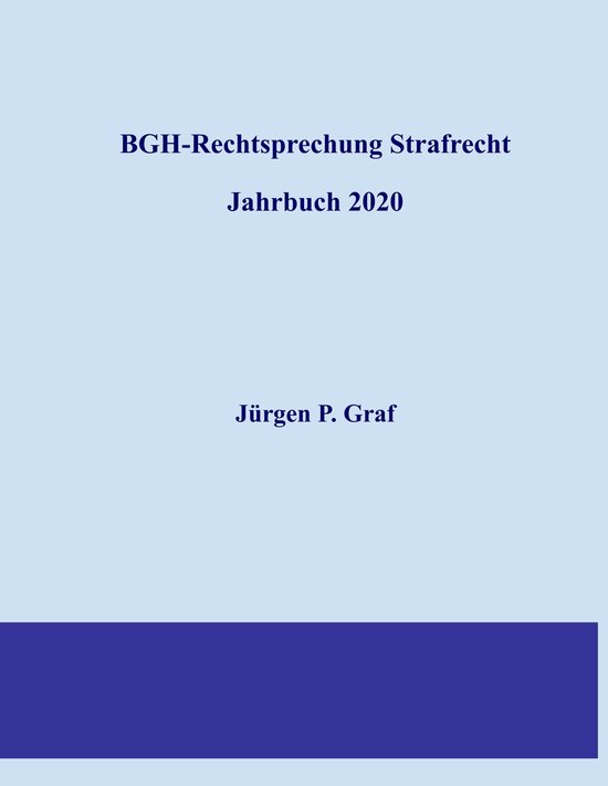 BGH-Rechtsprechung Strafrecht - cover