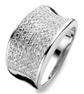 Velini jewels -R6800W-58 -Ring -925 Zilver gerodineerd -Cubic Zirkonia