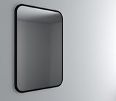 Miroir de salle de bain design Apple noir mat 60x80cm