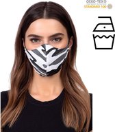 Katoenen Mondkapje - Mondmasker grijs camouflage