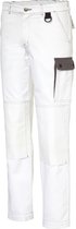 Ultimate Workwear - Pantalon de peintre PAXOS- 100% coton 320gr / m2 avec CORDURA 220gr / m2 - Bicolore Blanc / Gris