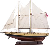 Authentic Models - Bluenose II Painted - boot - schip - miniatuur zeilboot - Miniatuur schip - zeilboot decoratie - Woonkamer decoratie