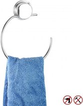 Handdoekring - Handdoekhouder - Handdoekrek - RVS - Chroom - Twist n Lock + Toiletrolhouder