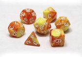 Dobbelsteen - Dice Yellow & Orange dobbelstenen voor Dungeons & Dragons