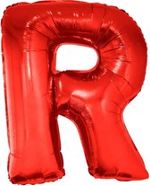 Grote folie ballon letter R Rood