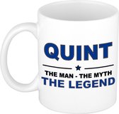 Quint The man, The myth the legend cadeau koffie mok / thee beker 300 ml