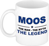 Moos The man, The myth the legend cadeau koffie mok / thee beker 300 ml