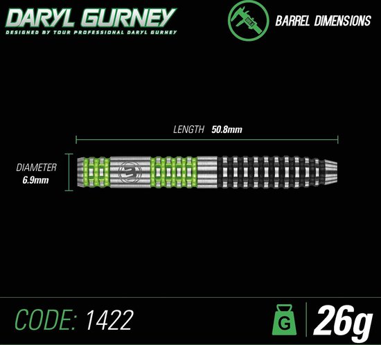 Thumbnail van een extra afbeelding van het spel Winmau Daryl Gurney 90% Special Edition - 26 Gram