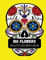 100 Flowers Adult Coloring Book