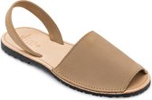 Menorquina-spaanse sandalen-avarca-suede-taupe-maat 37