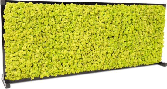 Bureauscherm / deskdivider met rendiermos - kleur: Spring Green - afm: 120 x 47,5 cm (bxh)