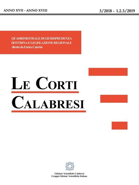 Le Corti Calabresi 1 - Le Corti Calabresi - 2018-2019 - cover