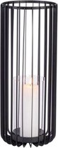 Lucy's Living Luxe lantaarn ORIO Metaal - Ø 20 x 50 cm - kaarsenhouder – waxinelicht houder - windlicht - decoratie - naturel – tuindecoratie