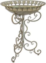 Shopaxo Vogelbadje op voet - IJzer - World of Decorations - Vogeldrinkbak - Vogeldrinkbak op voet - 67,5 cm
