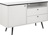 Willy dressoir 1 deur, 2 lades en 1 plank wit.