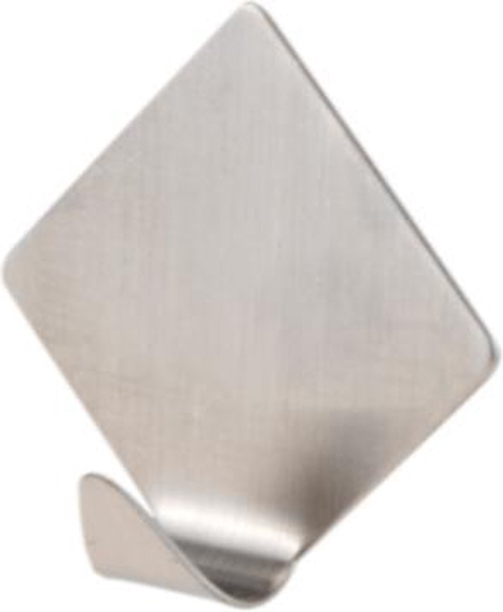 Handoek plakhaakjes  4 stuks 4.5 cm hoog - 4.5 cm lang -  Zelfklevende ophanghaken - Haakjes - RVS - Tassenhaken - Jassenhaken - Keukenhaken - Badkamerhaken - Plakhaakjes - Huishoudelijke accessoires - Thuis innovatie - Stalen haken - Wandhaken