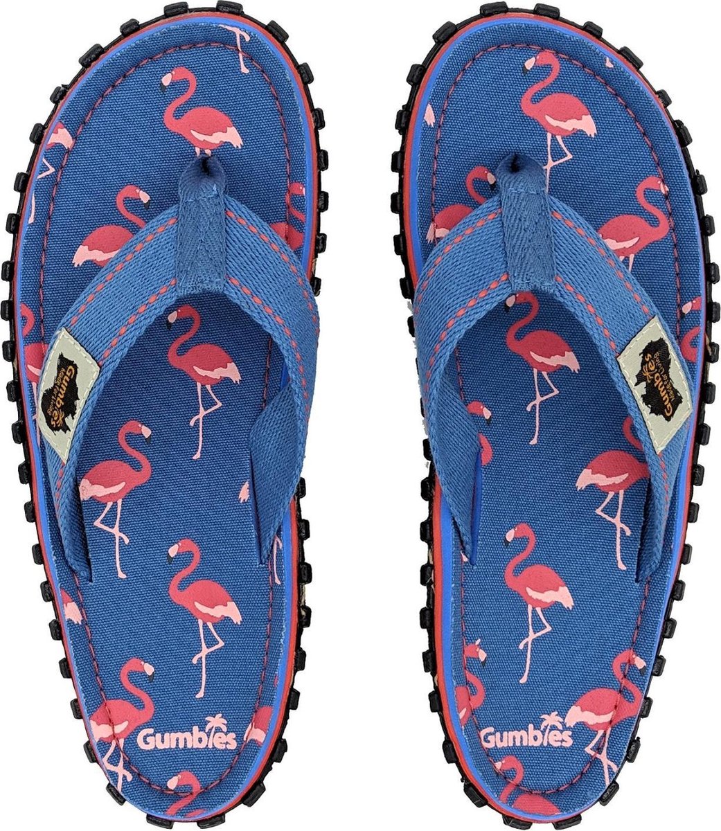 Gumbies - Teenslippers Dames - Flamingo - Blauw/Roze - Maat 43