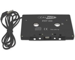 Caliber Cassette adapter met 3,5mm jack plug Zwart (PMT050)