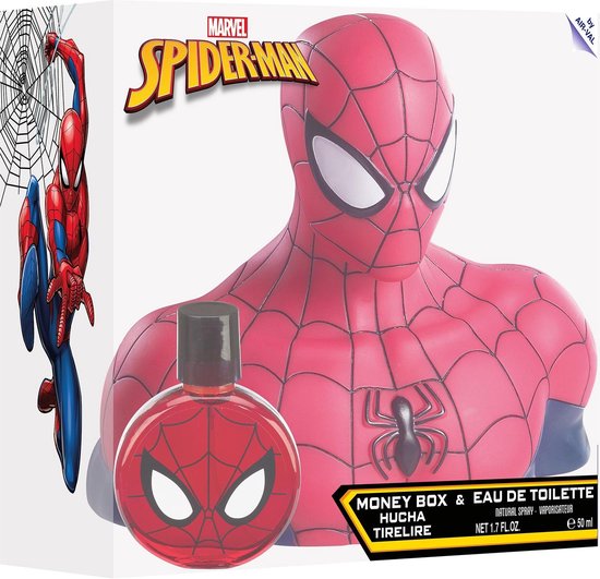 omvang Cordelia nep Spider-man Gift set Money Box 3D Figure + EDT 50 ml | bol.com