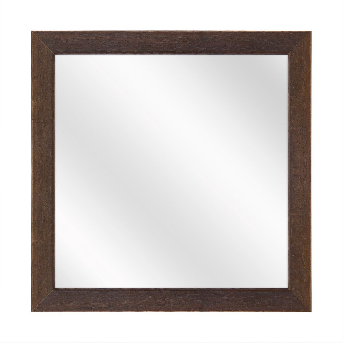 Spiegel met Vlakke Houten Lijst - Koloniaal - 20x20 cm
