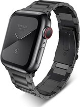 Apple watch bandje 38mm / 40mm schakelarmband staal - Zwart