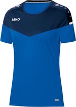 Jako Champ 2.0 T-Shirt Dames Royal Blauw-Marine Blauw Maat 34